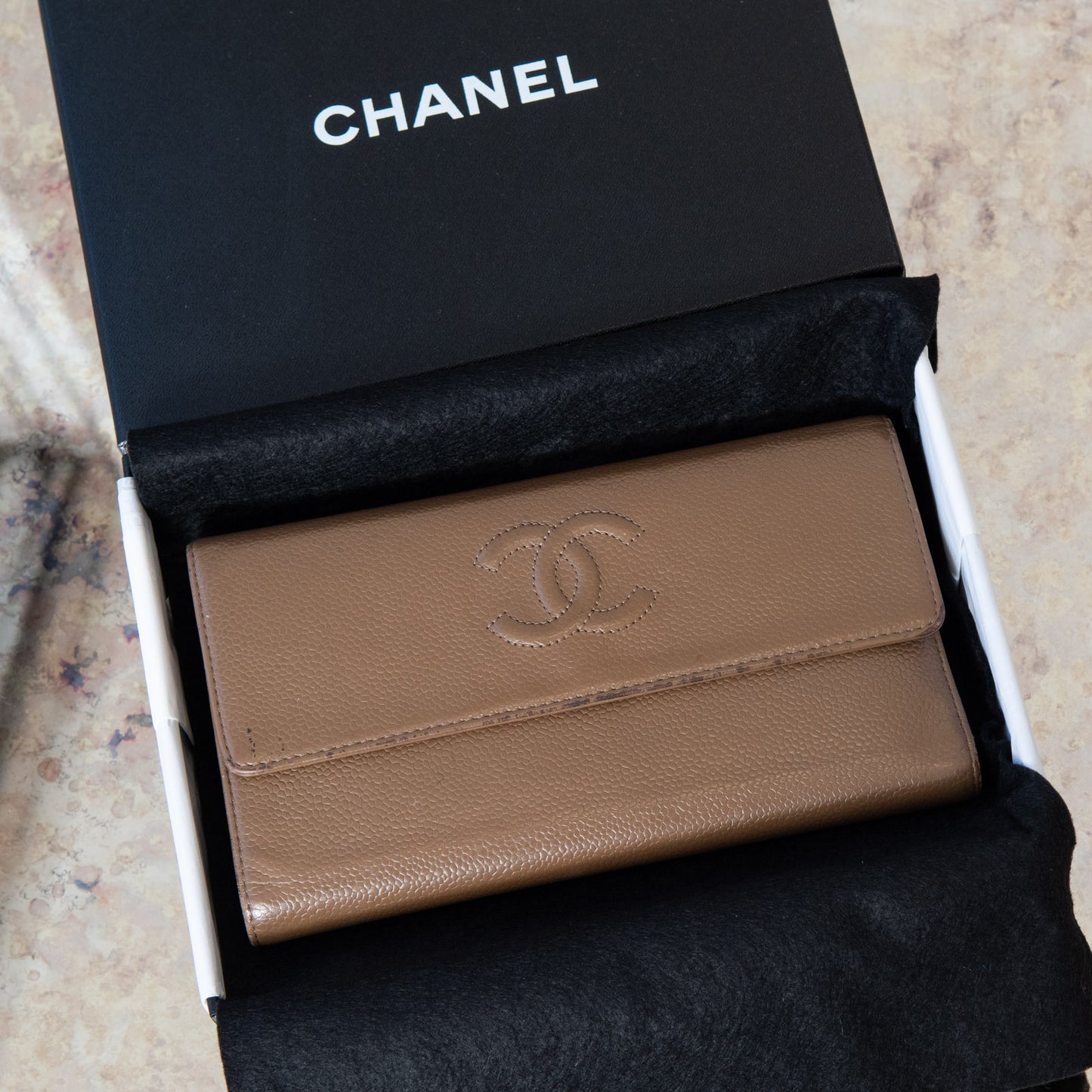 Chanel Timeless CC Brown Flap Wallet