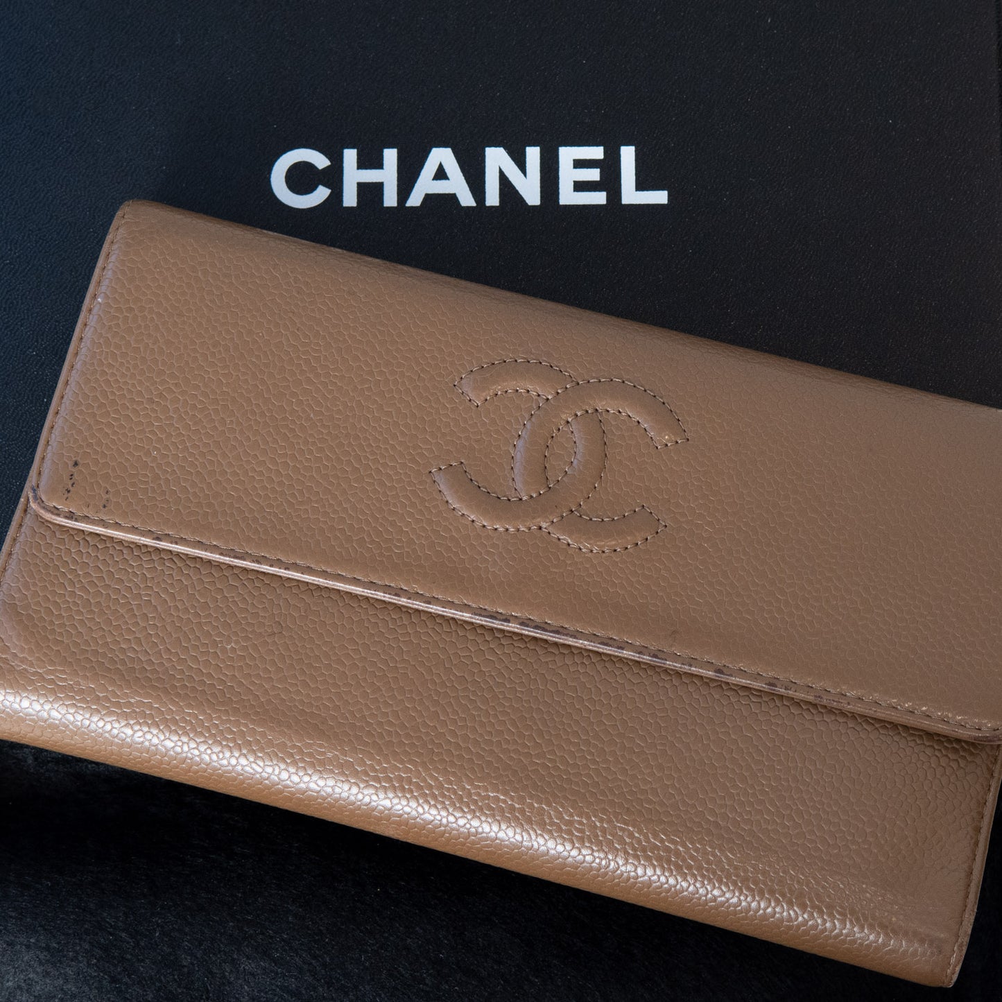 Chanel Timeless CC Brown Flap Wallet