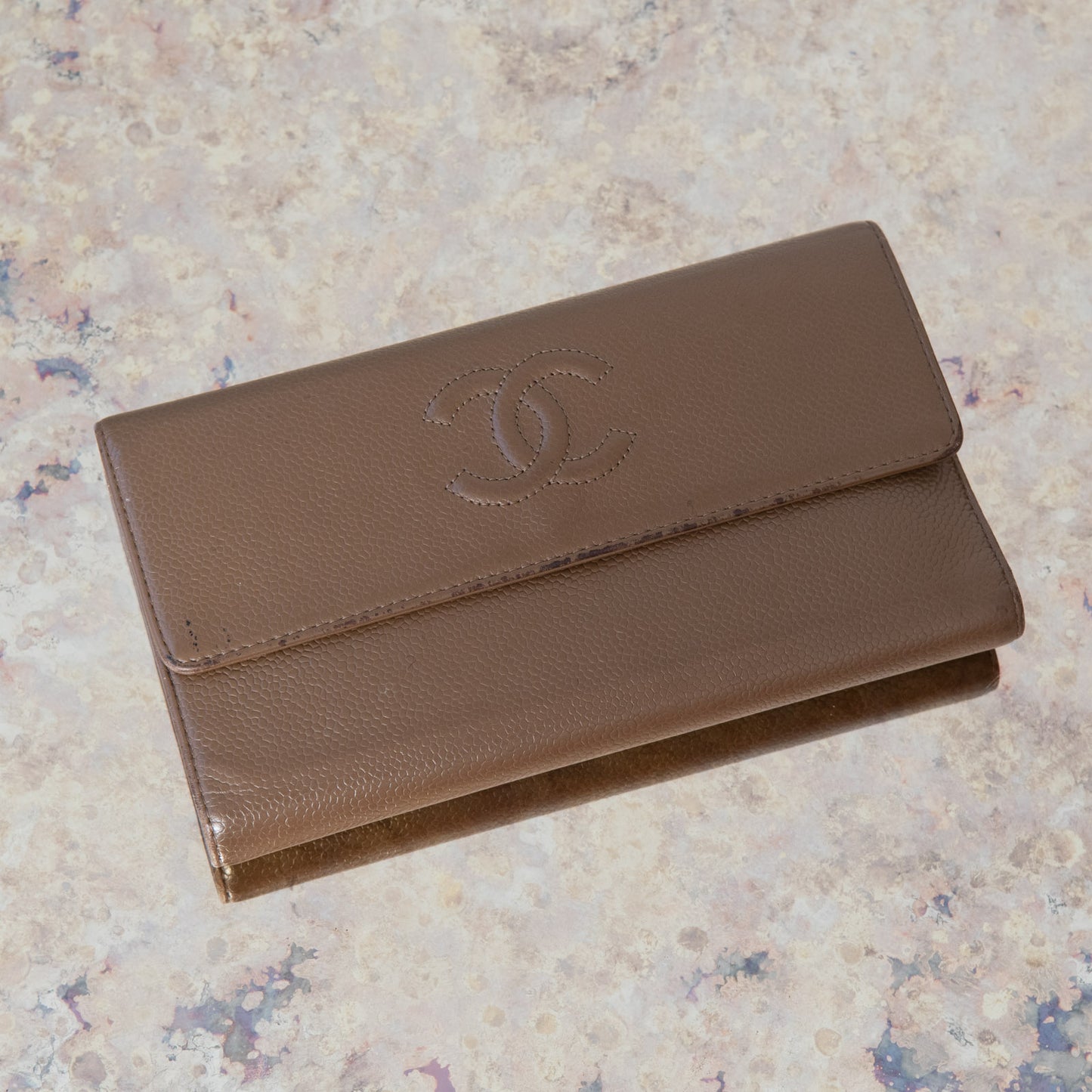 Chanel Timeless CC Brown Flap Wallet