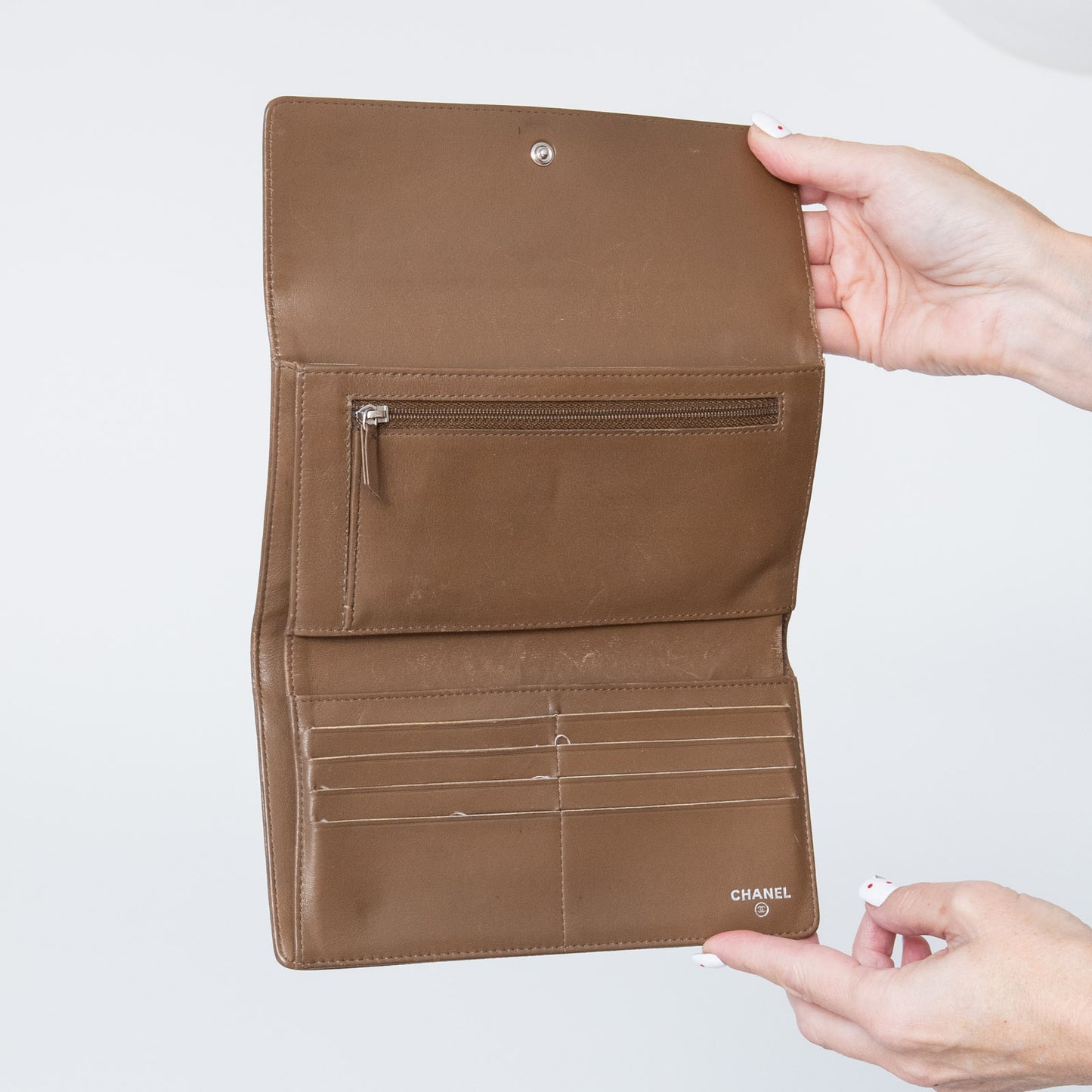 Chanel Timeless CC Brown Flap Wallet