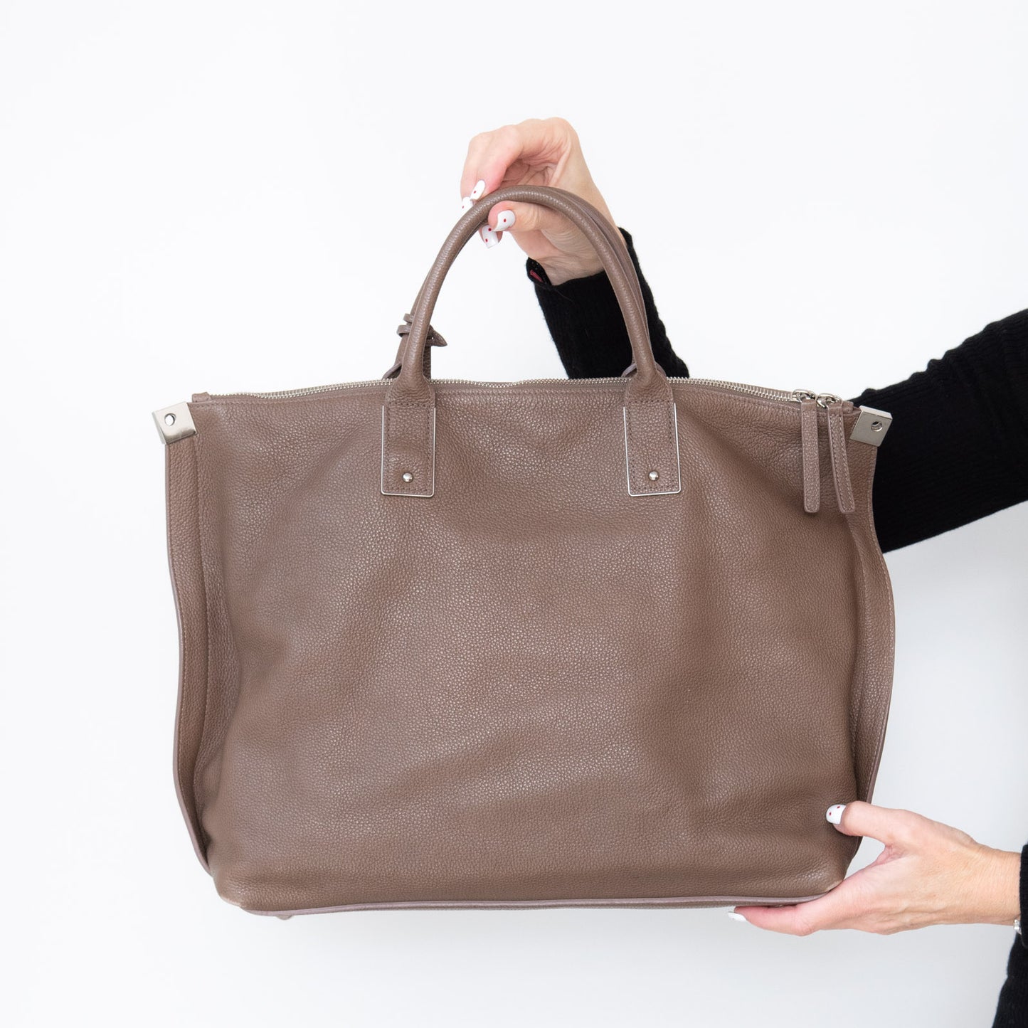 Mulberry Alice Mushroom Leather Tote Bag