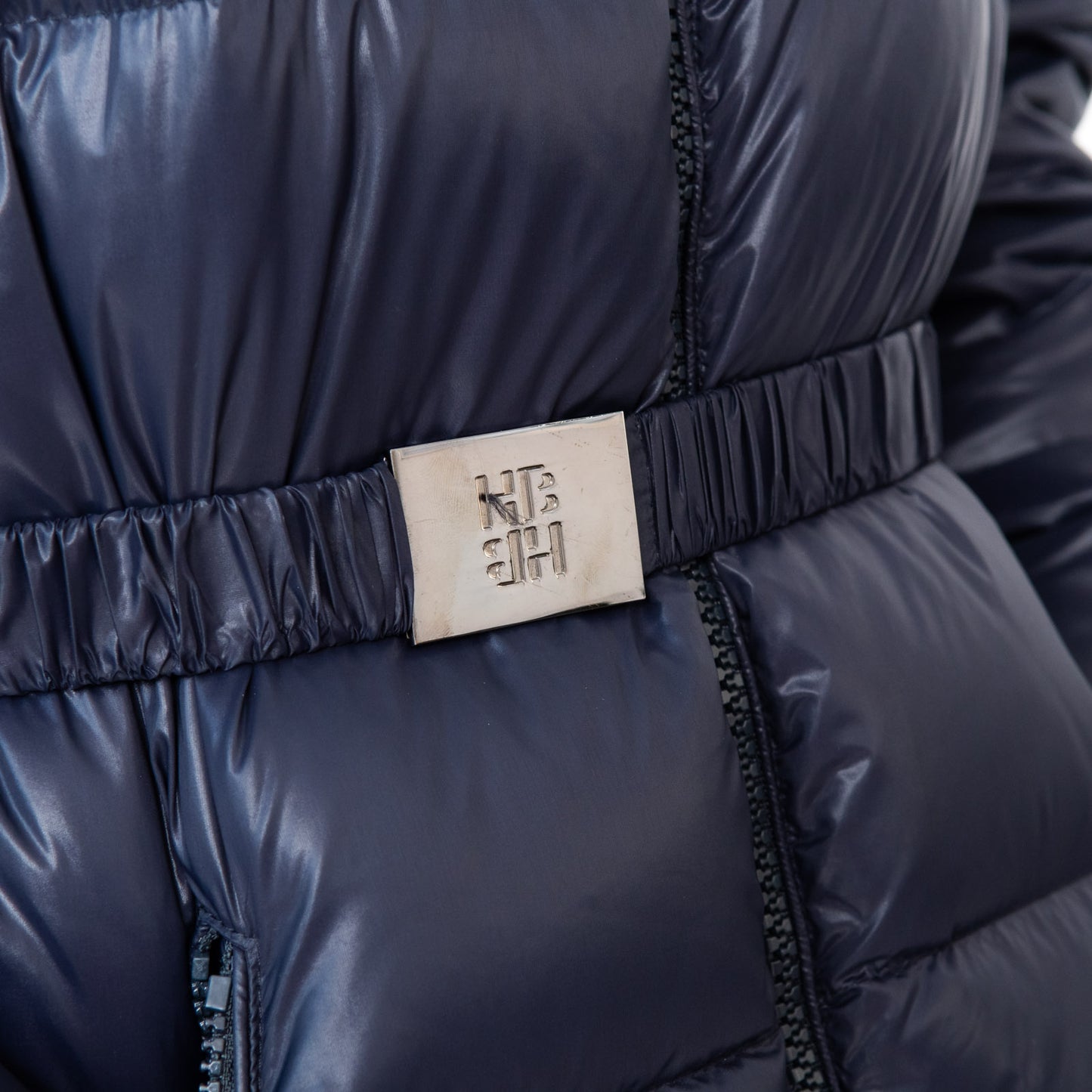 Boss Navy Padded Hooded Jacket Size 14