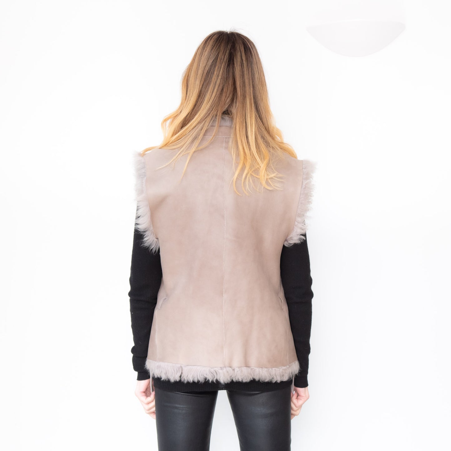 Gushlow And Cole Reversible Mushroom Shearling Jacket Size 14