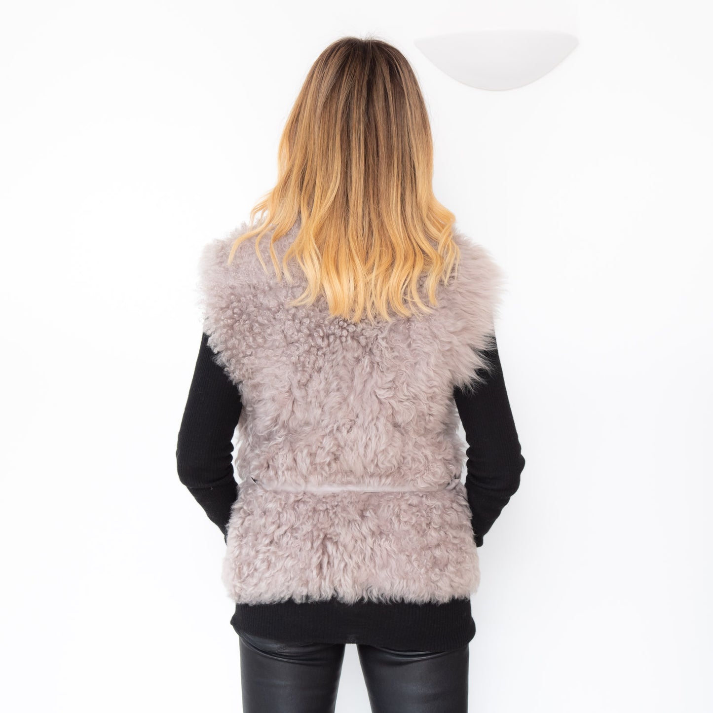 Gushlow And Cole Reversible Mushroom Shearling Jacket Size 14