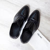 Celine Black Patent Leather Closed Brogue Shoes Size 38 - EVEYSPRELOVED