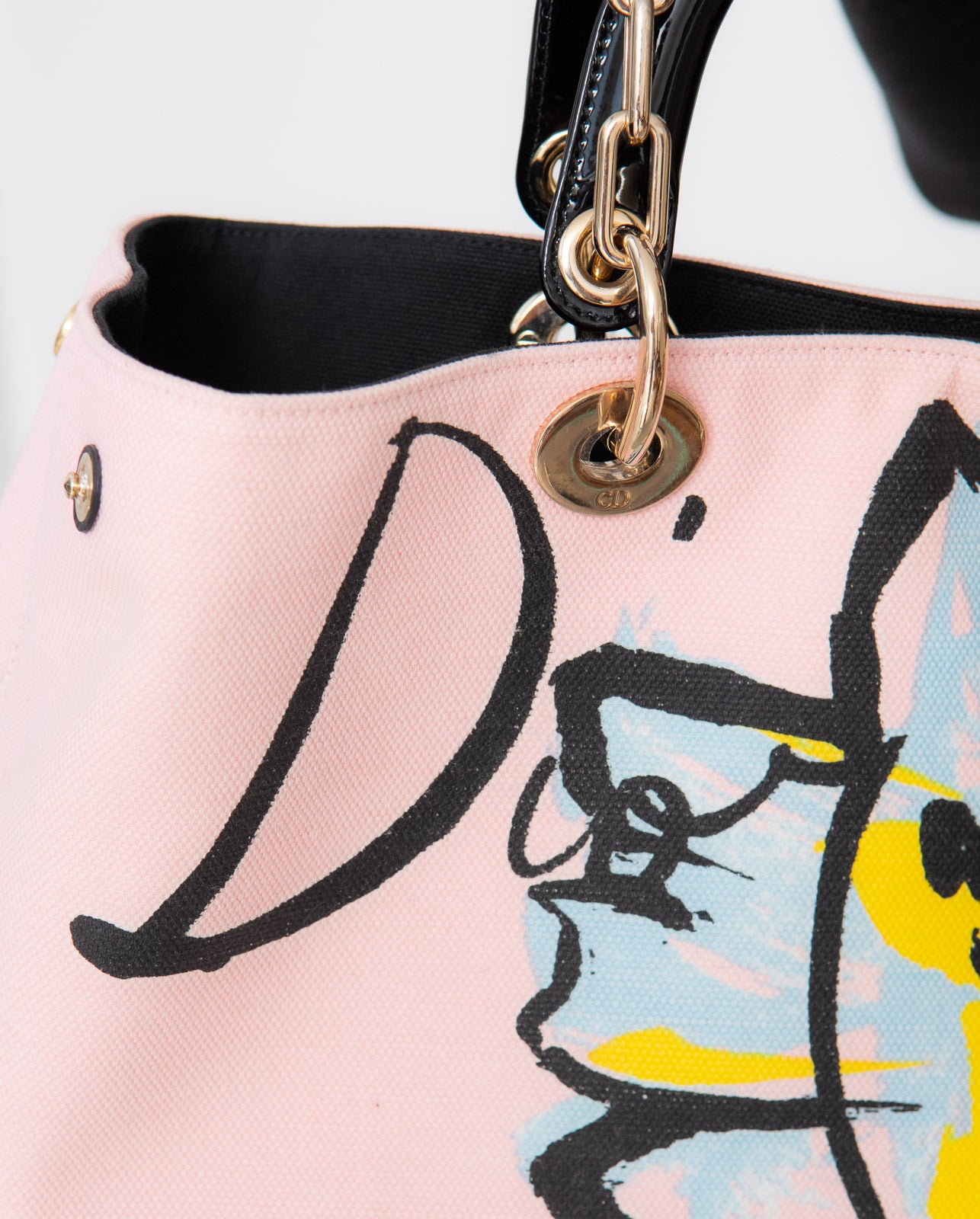Lady Dior Blush Pink Canvas Tote Bag