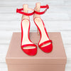 Gianvito Rossi Red Patent Heeled Sandals Size 39.5 - EVEYSPRELOVED