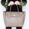 Mulberry Mushroom Zipped Bayswater Leather Bag - EVEYSPRELOVED