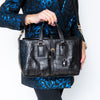 Mulberry Black Mock Croc Small Roxette Bag - EVEYSPRELOVED