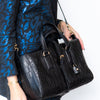 Mulberry Black Mock Croc Small Roxette Bag - EVEYSPRELOVED