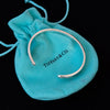 EVEYSPRELOVED Tiffany and Co Silver Roman Numeral Bangle Bracelet