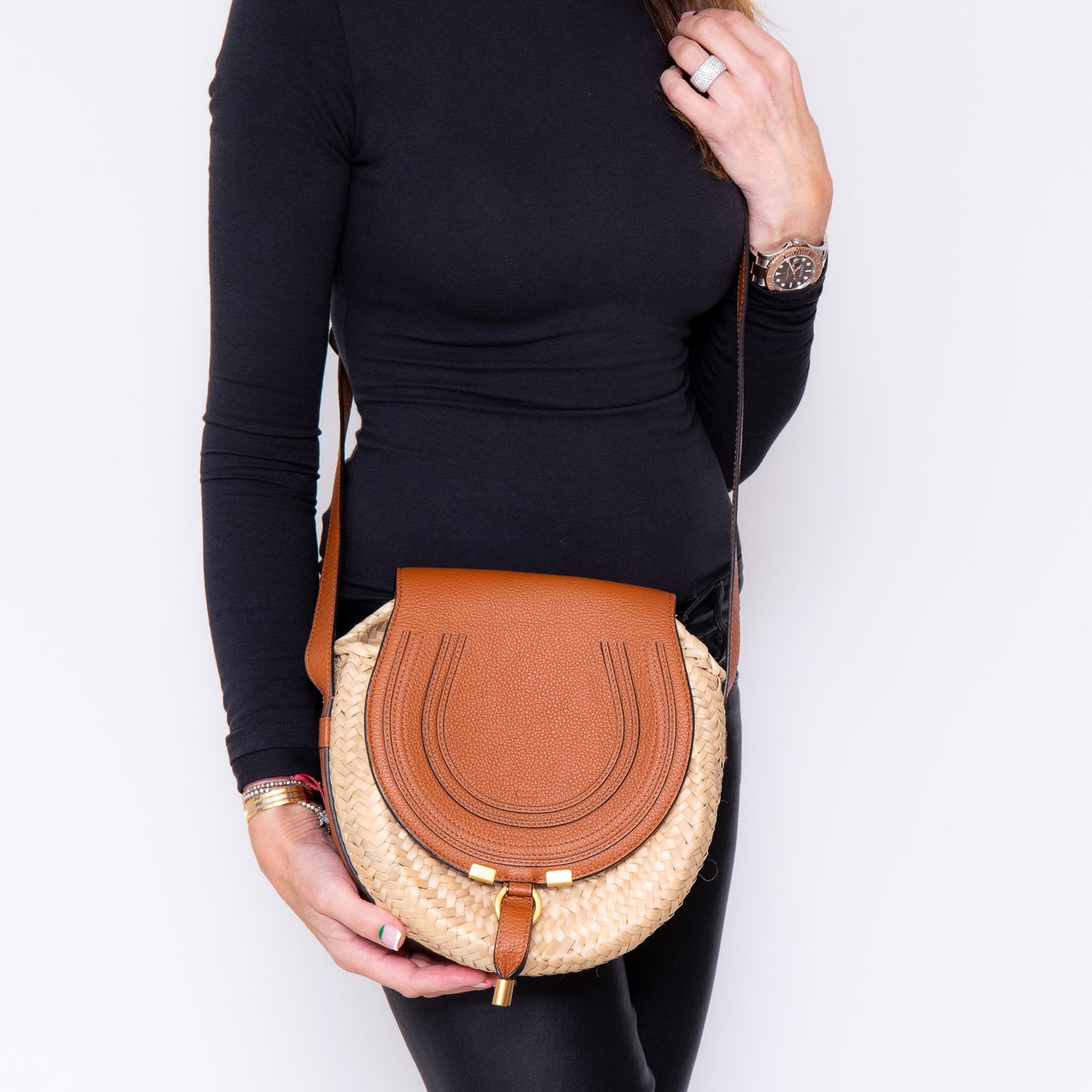 Chloe Marcie Basket Crossbody Bag