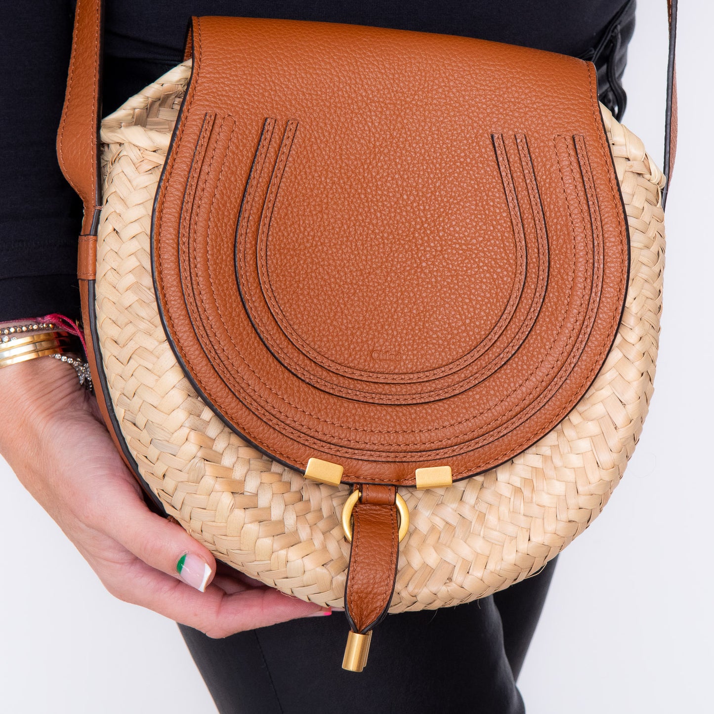 Chloe Marcie Basket Crossbody Bag