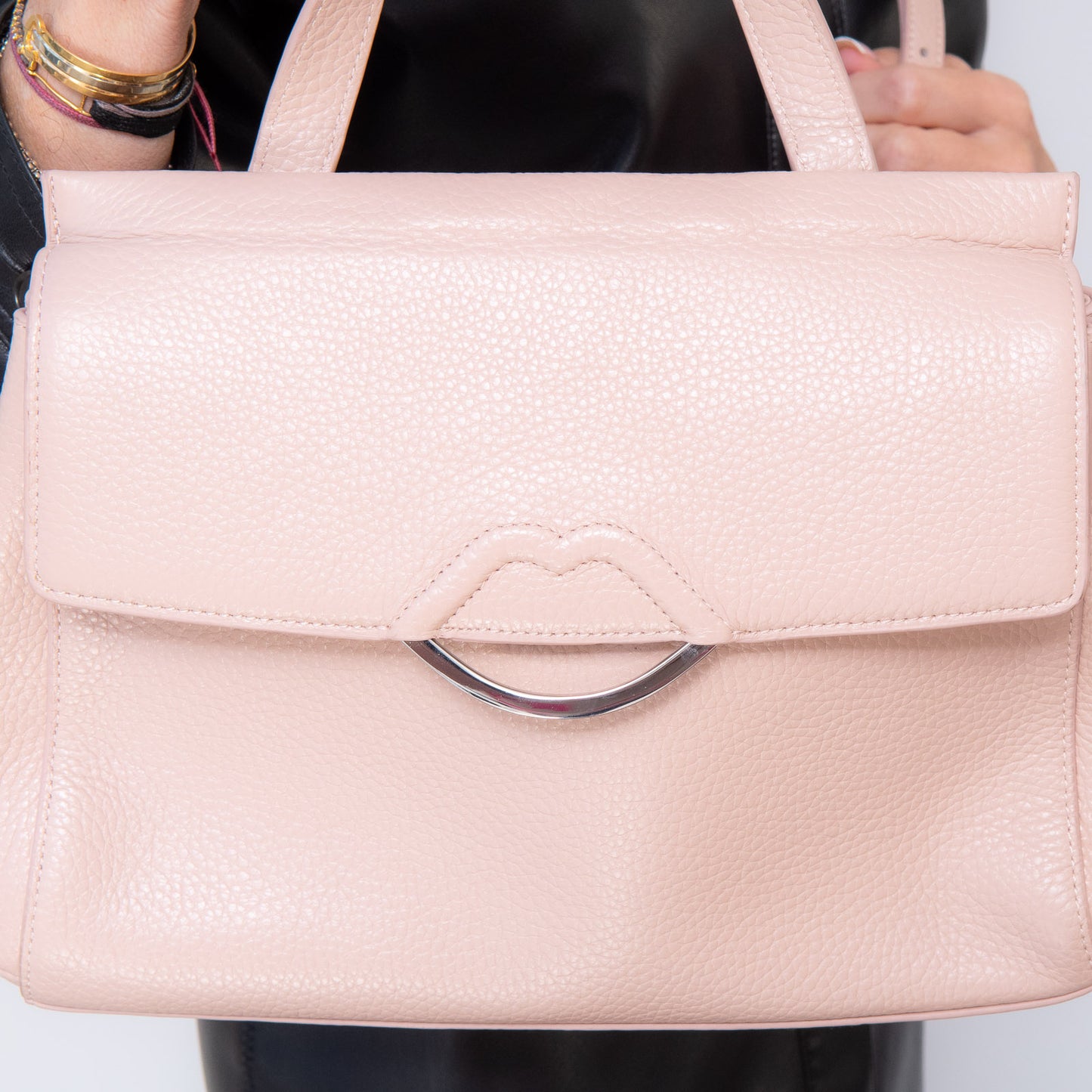 Lulu Guinness Gertie Blush Pink Leather Bag