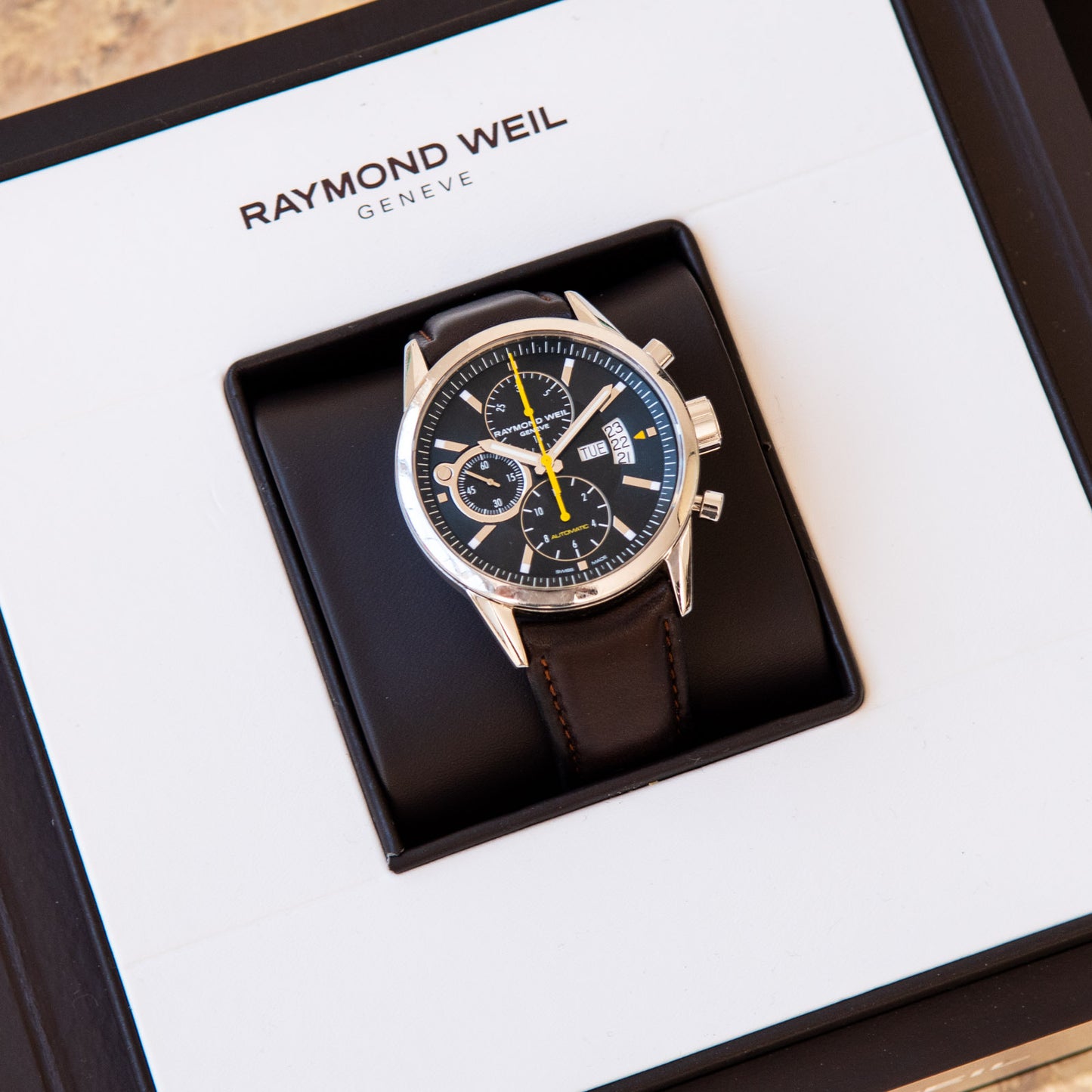 Raymond Weil Freelancer Stainless Steel Chronograph Watch 42 mm