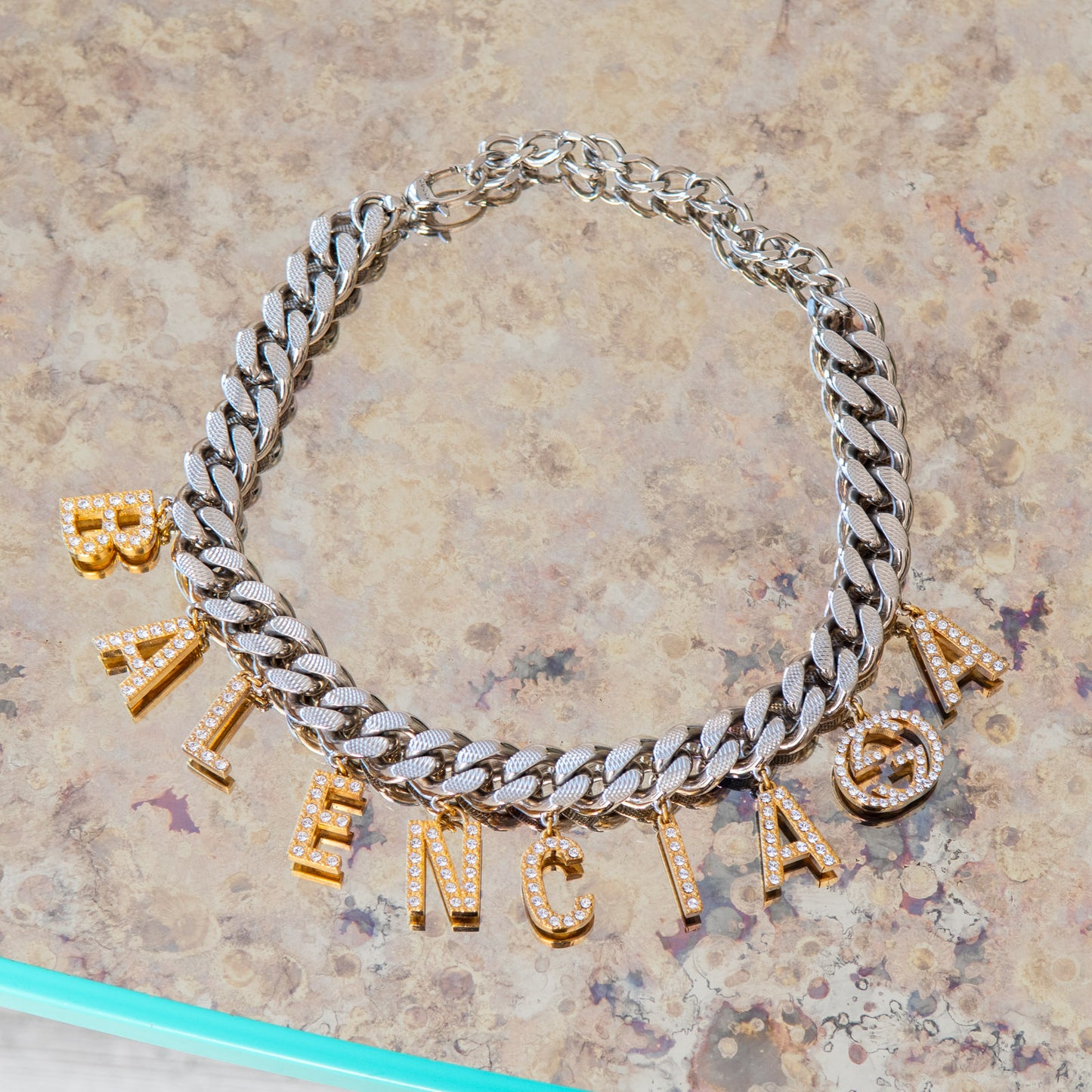 Balenciaga The Hacker Project Choker Necklace With Balenciaga Script
