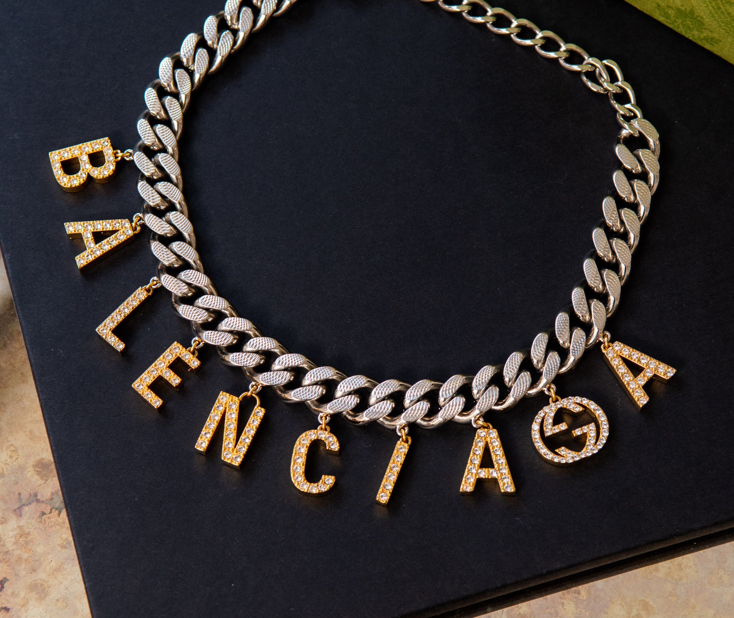 Balenciaga The Hacker Project Choker Necklace With Balenciaga Script