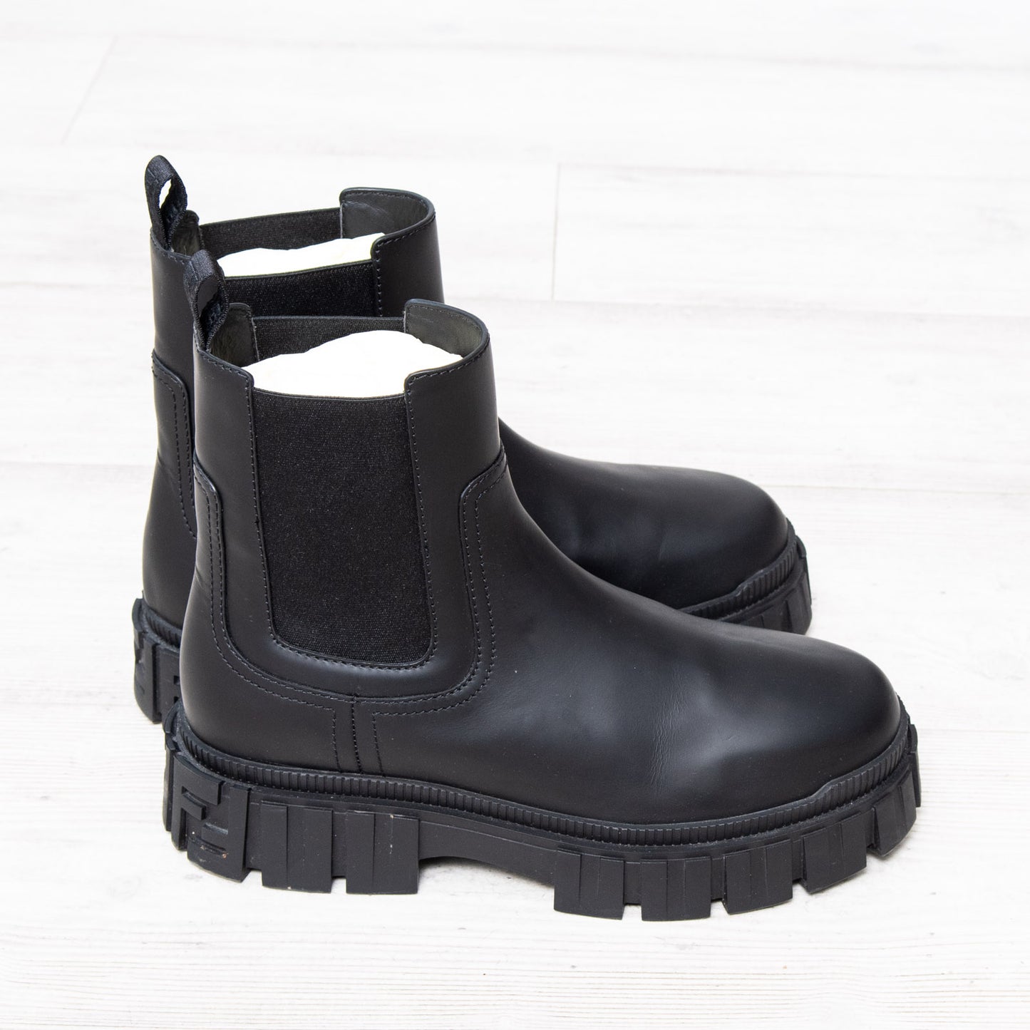 Fendi Black Leather Boots Size 39
