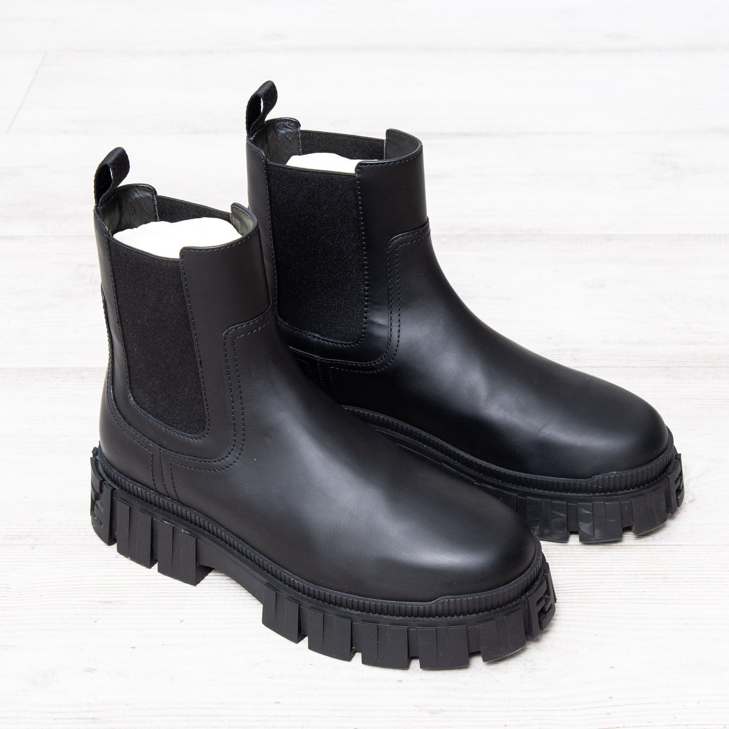 Fendi Black Leather Boots Size 39