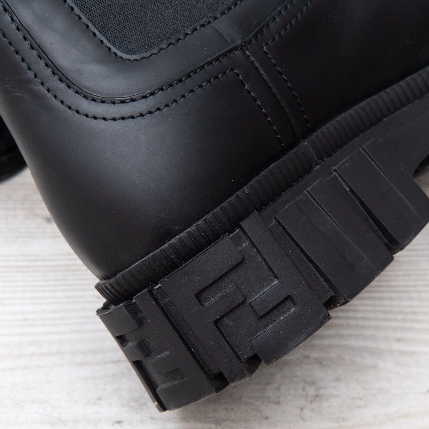Fendi Black Leather Boots Size 39