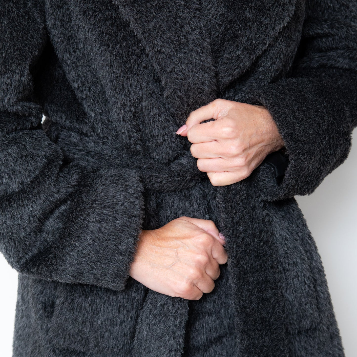 Joseph Grey Cayla Textured Coat Size 34