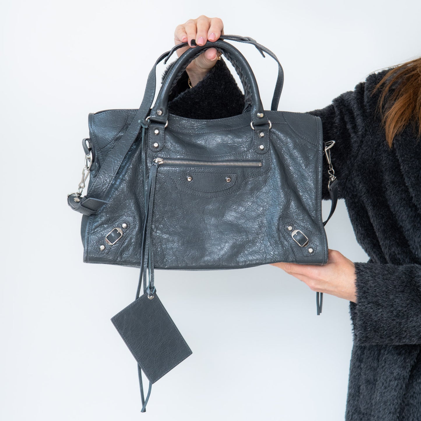 Balenciaga Grey City Bag