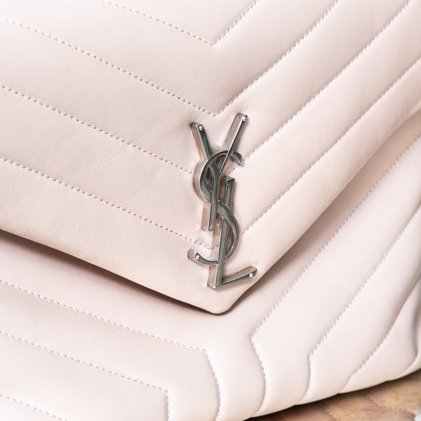 Saint Laurent Medium LouLou Blush Pink Bag