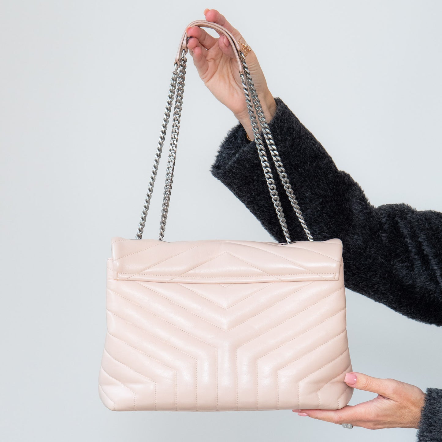 Saint Laurent Medium LouLou Blush Pink Bag