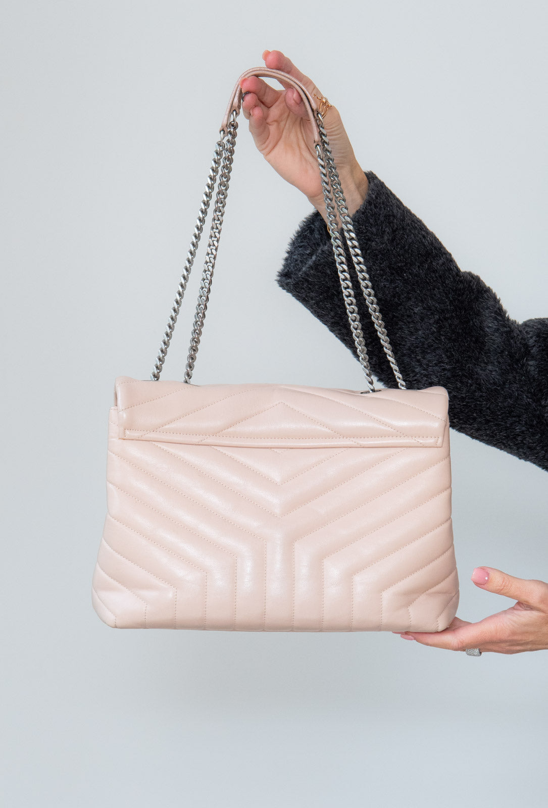 Saint Laurent Medium LouLou Blush Pink Bag