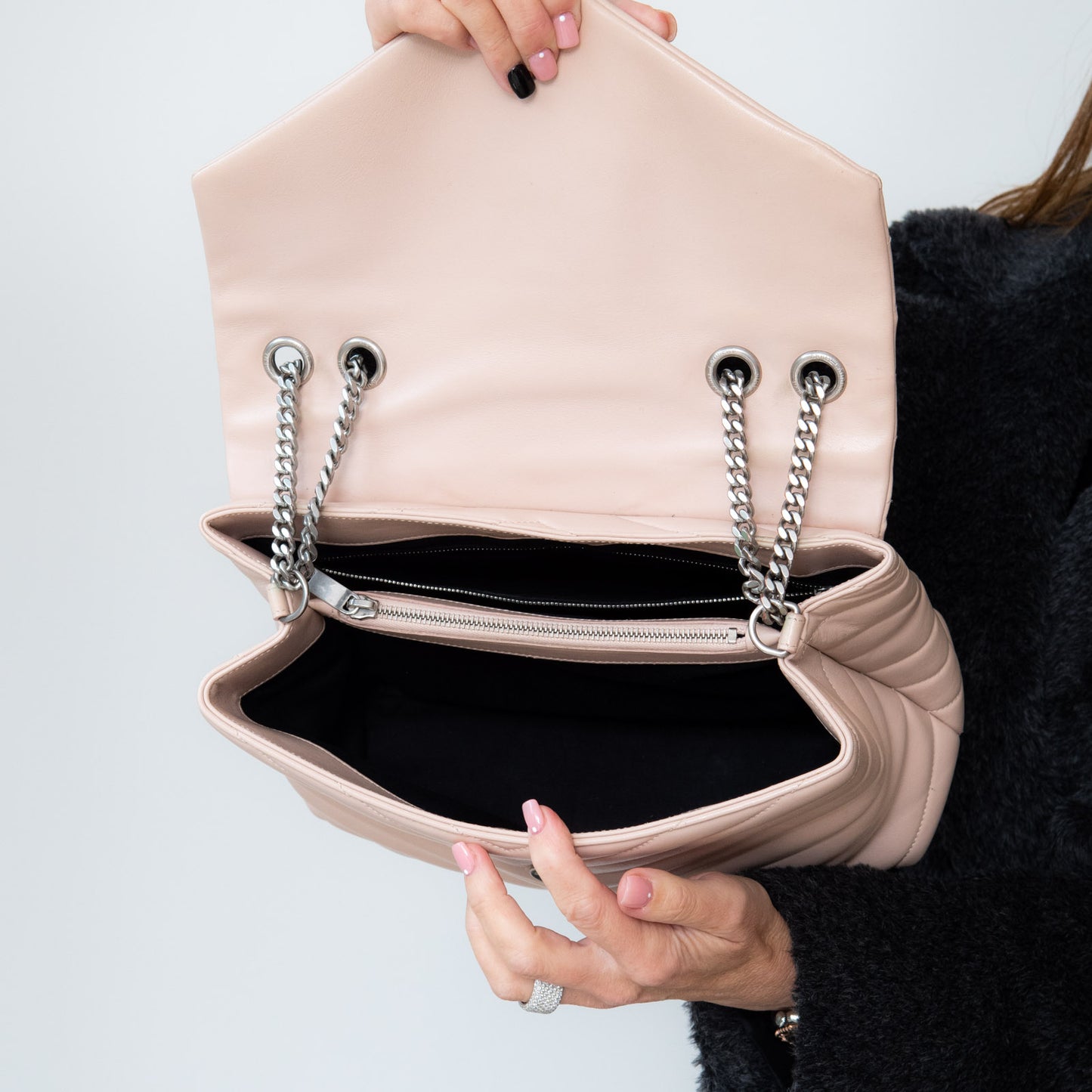 Saint Laurent Medium LouLou Blush Pink Bag