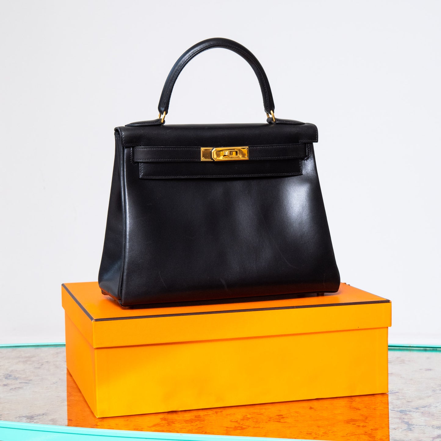 Hermes Black Kelly Retourne 28 1996