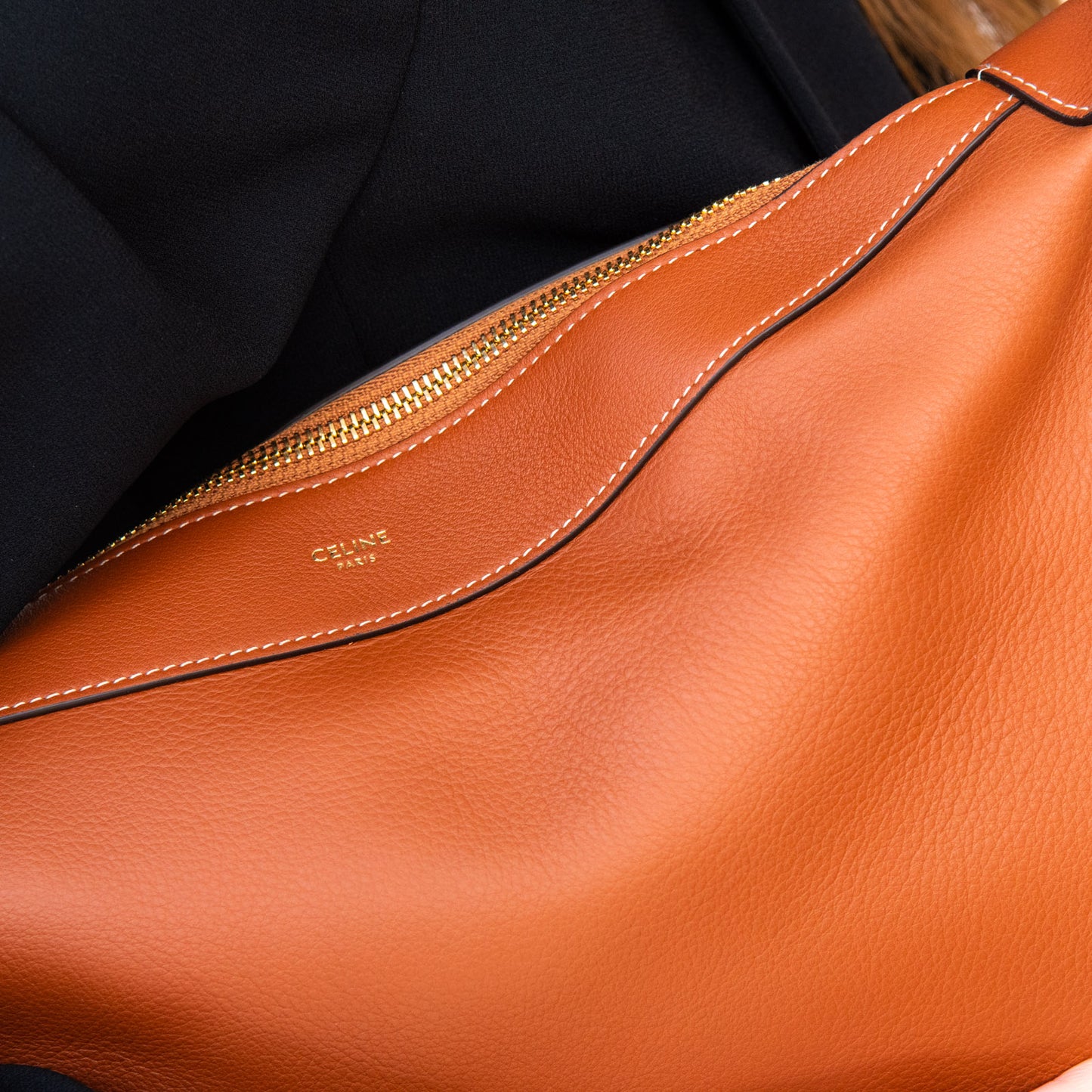 Celine Medium Romy Leather Tan Bag