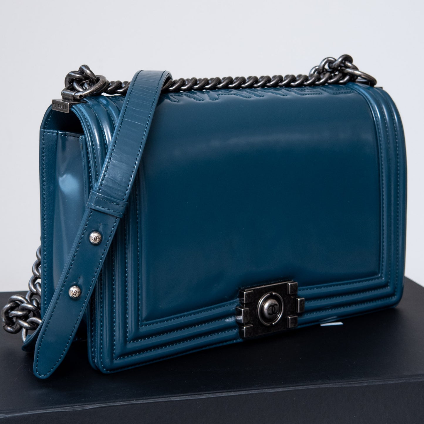 Chanel New Medium New Logo Boy Bag