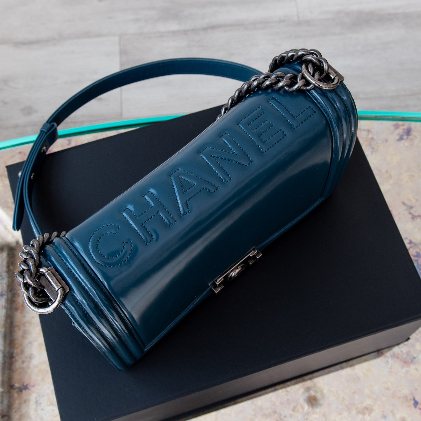 Chanel New Medium New Logo Boy Bag