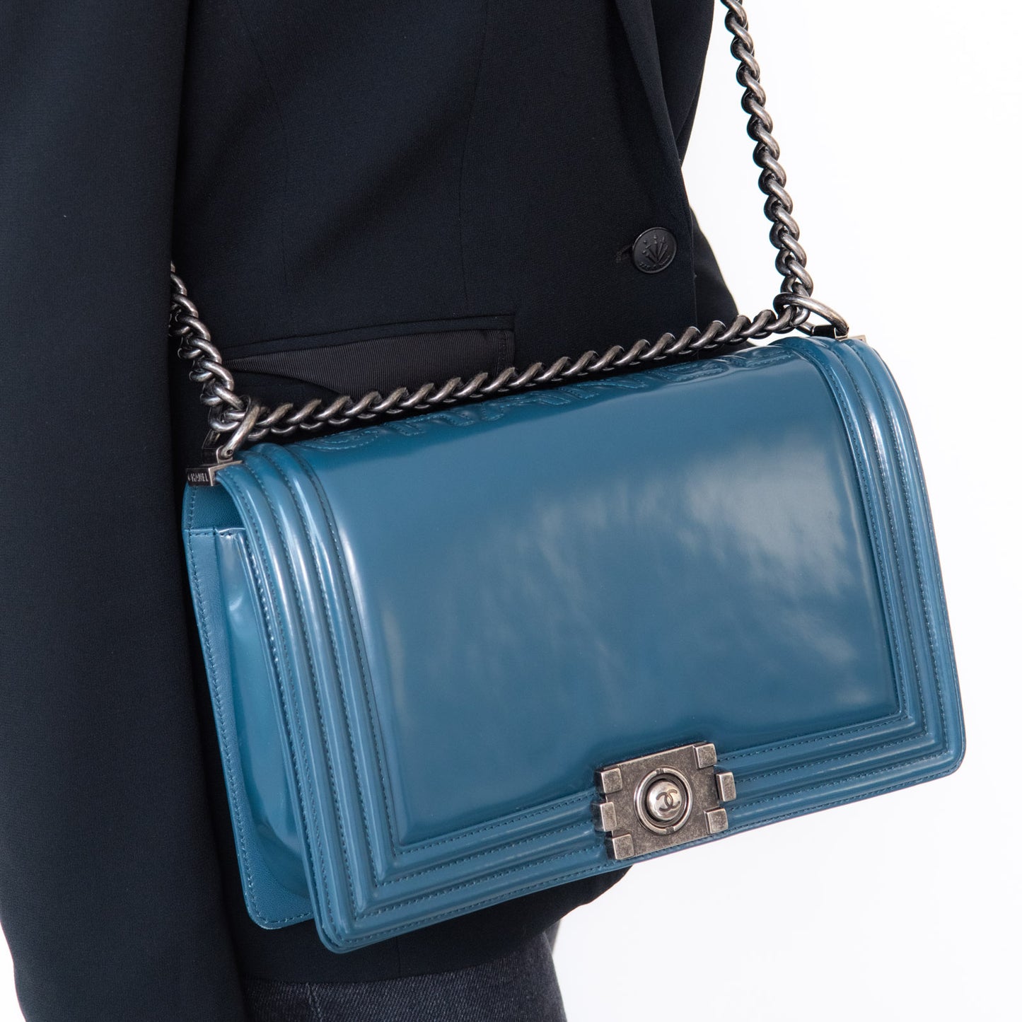 Chanel New Medium New Logo Boy Bag