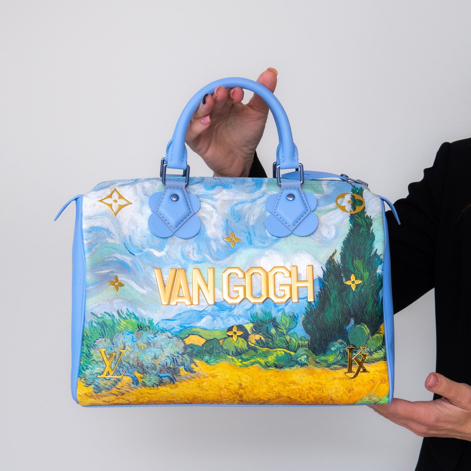 Louis Vuitton Ltd. Ed. jeff Koons Masters Van Gogh Speedy in Blue
