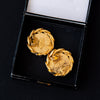 Chanel Round Clip On Earrings CC Logo Crystal Rhinestones - EVEYSPRELOVED