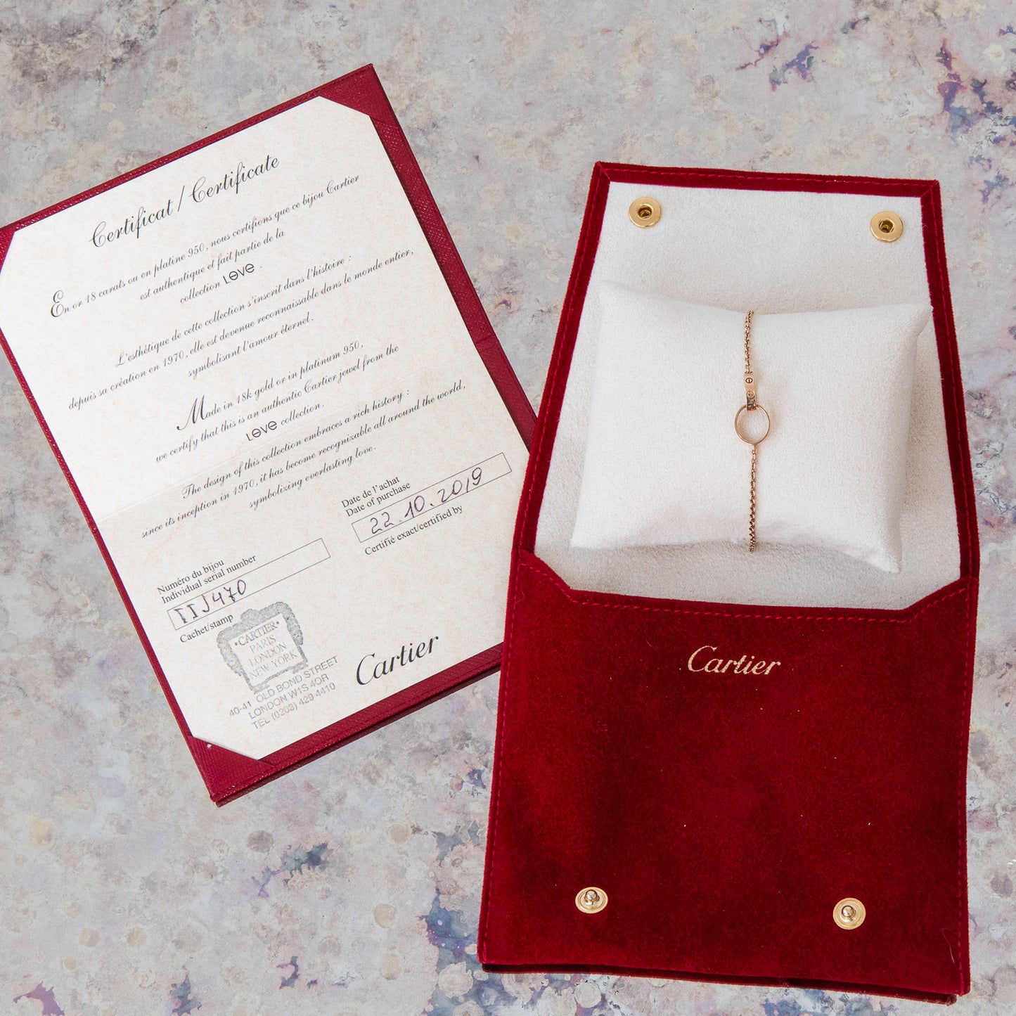 Cartier Rose Gold Love Chain Bracelet