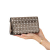 Alaia Metallic Laser Cut Patent Leather Clutch
