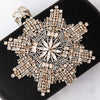 Alexander McQueen Black Satin Crystals Embellished Skull Clutch Bag