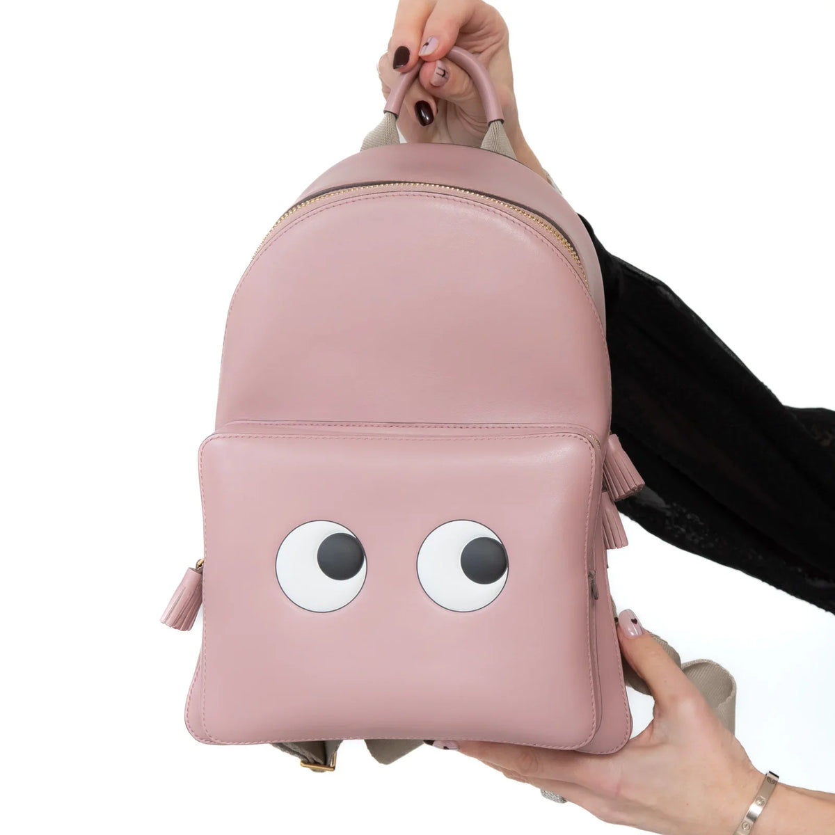 Anya Hindmarch Pink Leather Eyes Backpack – EVEYSPRELOVED