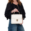 Aspinal Of London Mayfair Ivory Patent Mock Croc Bag