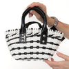 Balenciaga XXS Bistro Basket Black And White Bag