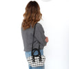 Balenciaga XXS Bistro Basket Black And White Bag