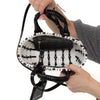 Balenciaga XXS Bistro Basket Black And White Bag