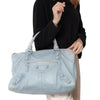 Balenciaga Pale Blue Giant City Brogues Bag