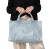 Balenciaga Pale Blue Giant City Brogues Bag