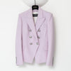 Balmain Lilac Wool Blazer Jacket with Silver Buttons