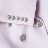 Balmain Lilac Wool Blazer Jacket with Silver Buttons