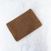 Bottega Veneta Brown Weave Leather Clutch Bag